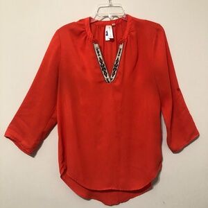 Society Girl 3/4 Sleeve Blouse Size L (B)